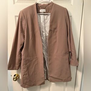 Calvin Klein Tan Blazer Contemporary Style